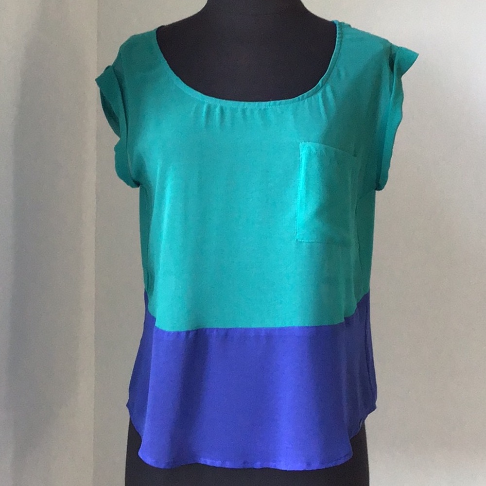 Garage Two Tone Sheer Blouse